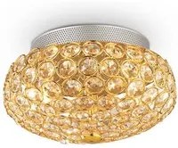 Plafoniera Contemporanea King Metallo-Cristallo Oro 3 Luci G9 3W 3000K