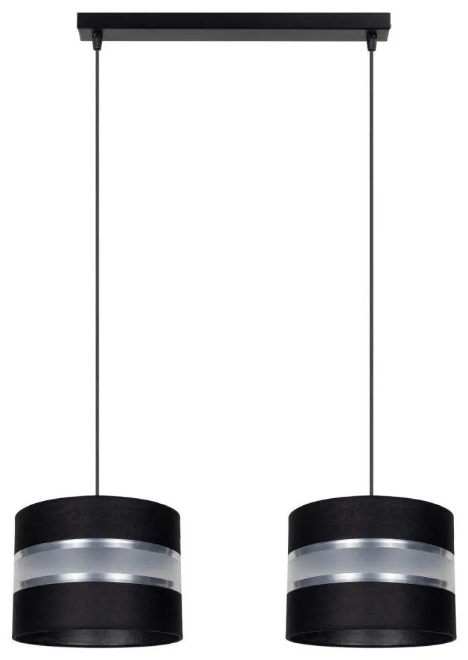 Lampadario a sospensione con filo CORAL 2xE27/60W/230V nero