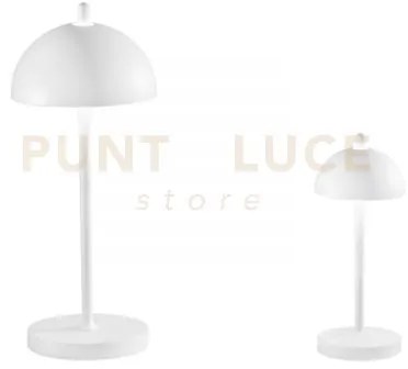 Lampada da tavolo ricaricabile led party bianca 2,5w 350lm 3000k di...