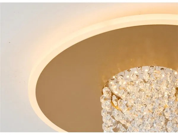 Searchlight 21126-32GO - Plafoniera LED dimmerabile DELUGE 20W/230V Ø 31,5 cm dorata