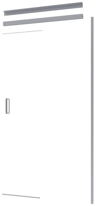 Kit di installazione telaio e ferramenta per cabine doccia ad apertura scorrevole Neo L 120 x H 200 x P 120 cm spazzolato opaco