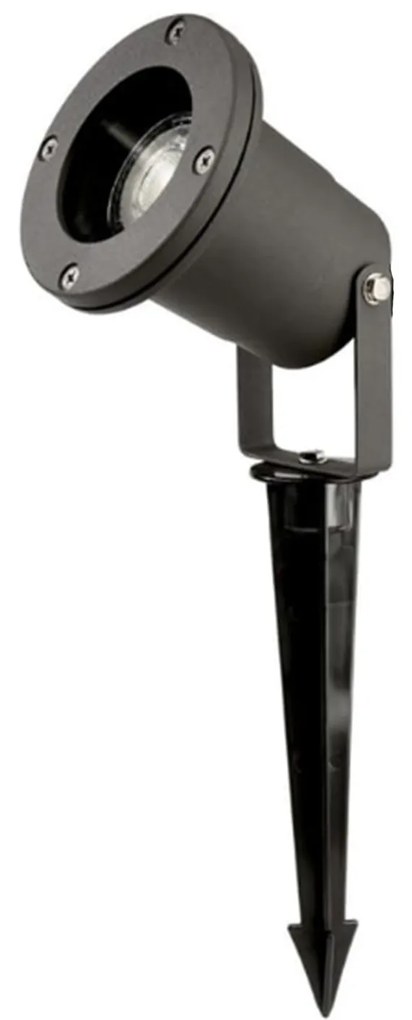 Faro Esterno Moderno Caleb Alluminio Nero 1 Luce Gu10 Ip65