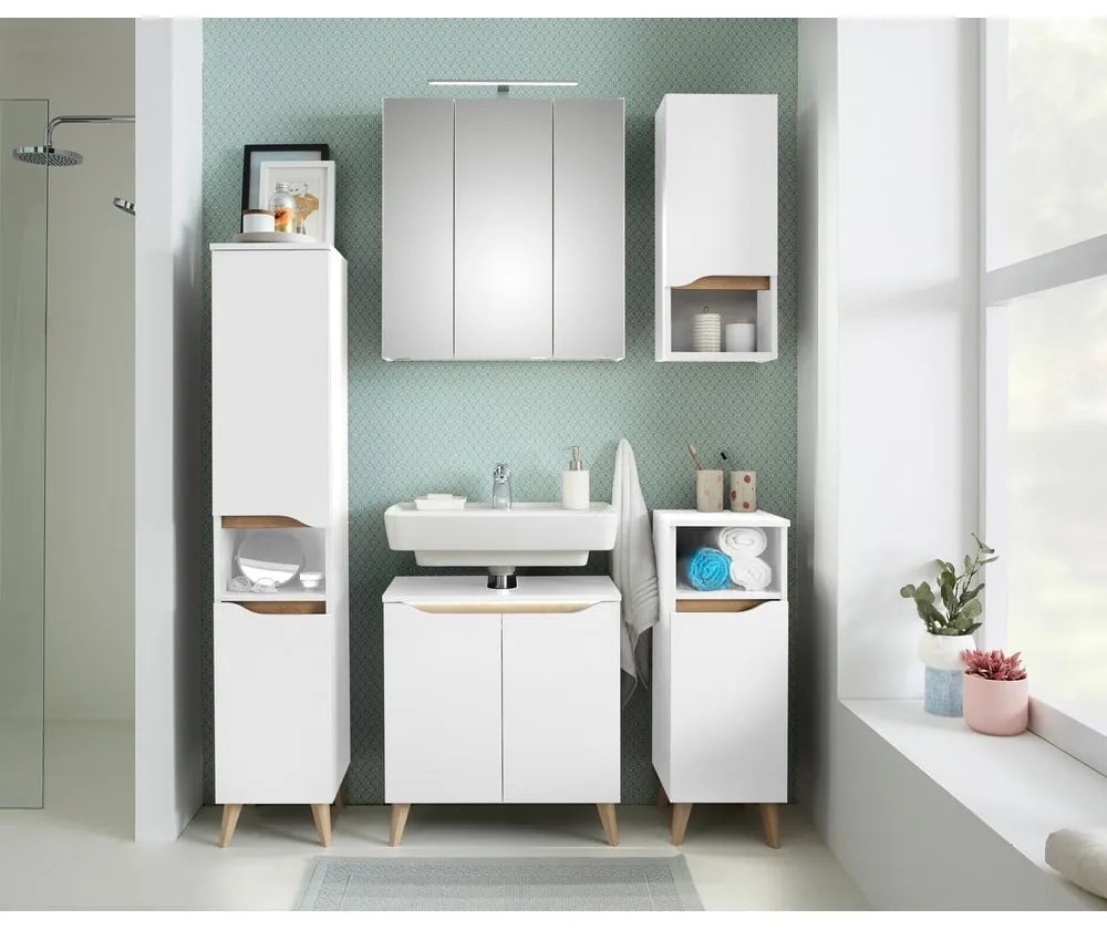 Mobile bagno alto sospeso bianco 30x141 cm Set 857 - Pelipal