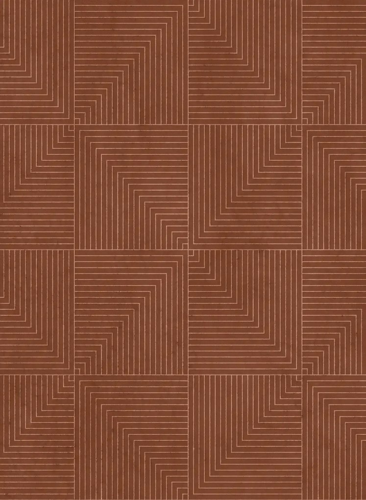 Coordonne Carta da parati Tetragonal - Clay