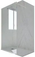 Parete doccia Walk-in da 100 CM H 200 Vetro Trasparente Profilo Champagne in pvc mod. Kolors