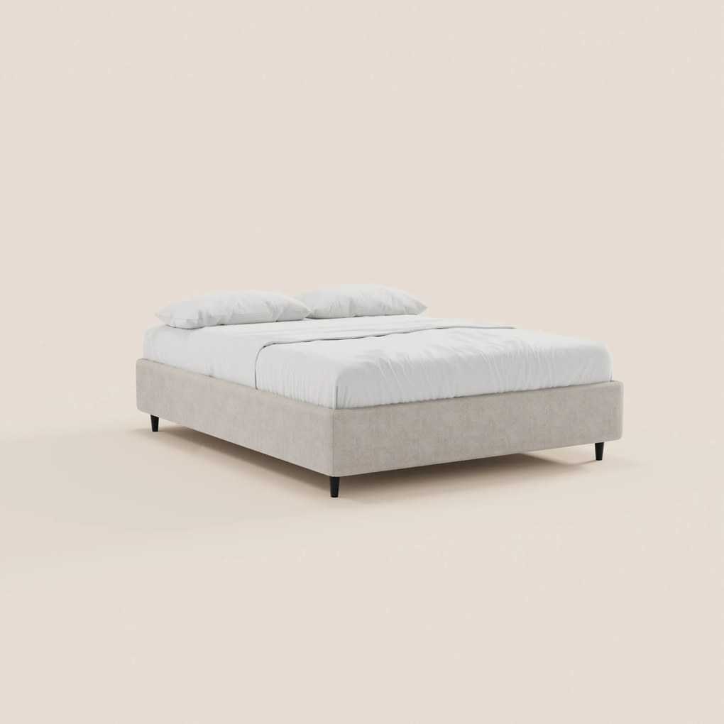 ERON letto sommier imbottito con vano contenitore in tessuto impermeabile certificato Oeko-Tex