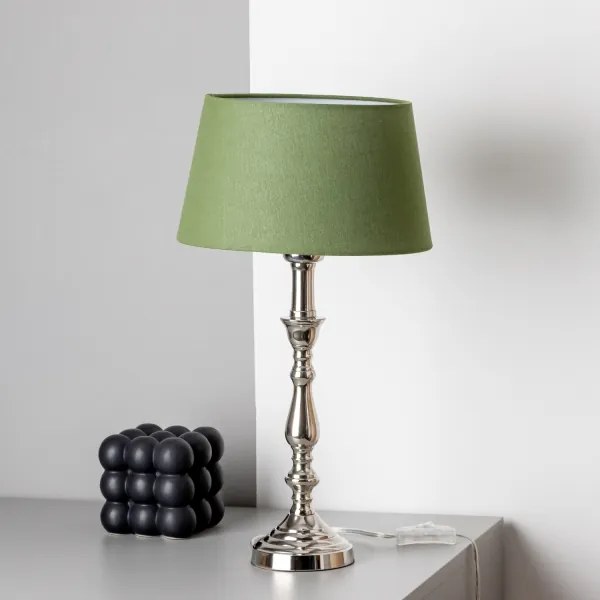 Brilagi - Lampada da tavolo CERIA 1xE27/60W/230V diam. 25 cm cromato lucido/verde