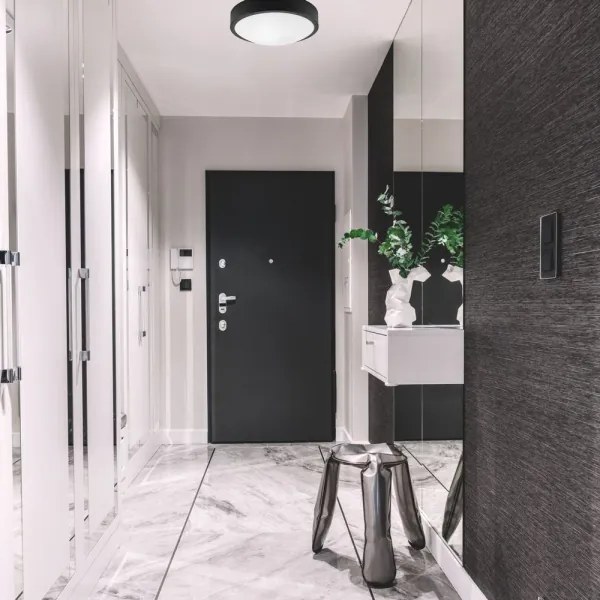 Plafoniera JONAS 1xE27/60W/230V diametro 26 cm nero