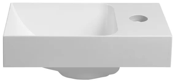 Sapho - Lavabo sospeso PICCOLINO 30x17 cm destro/marmo ricomposto/bianco