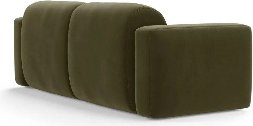Divano color kaki con rivestimento in velluto 220 cm Strino – Cosmopolitan Design