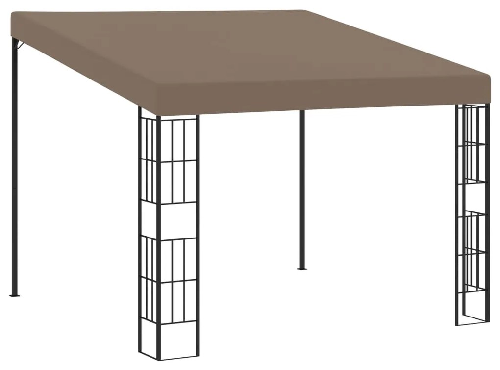 Gazebo a Parete 3x3 m Talpa in Tessuto