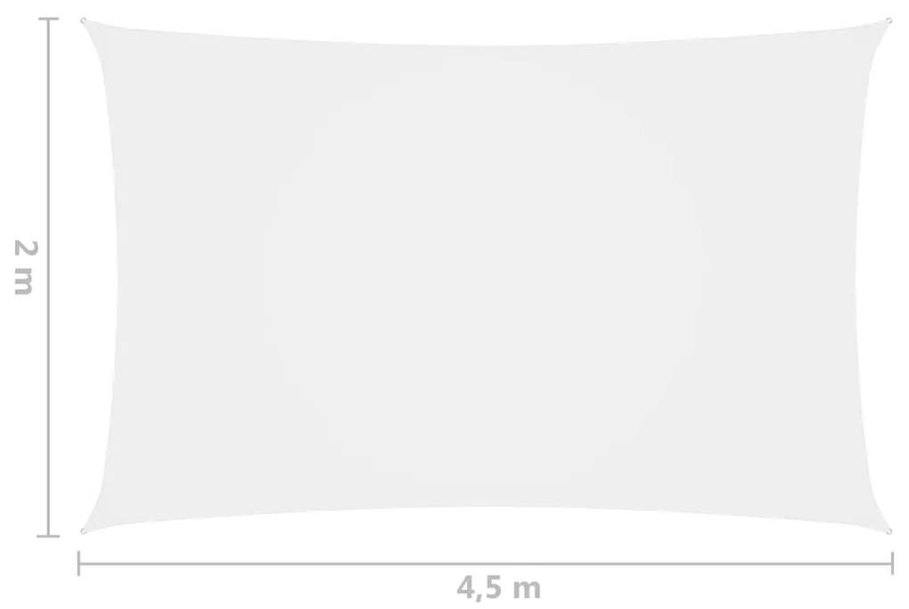Parasole a Vela Oxford Rettangolare 2x4,5 m Bianco