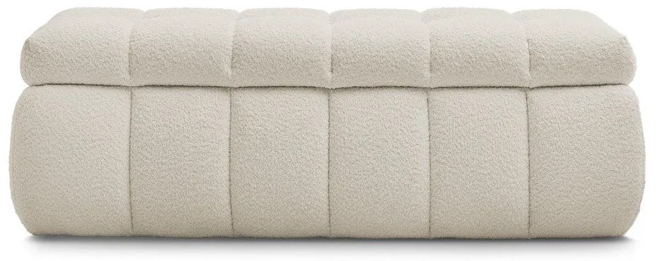 Panca beige in tessuto bouclé Mont Blanc - Bobochic Paris