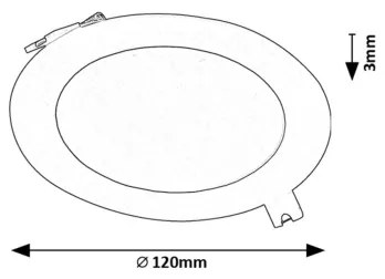 Rabalux 71241 - Lampada LED da incasso SHAUN LED/6W/230V diametro 12 cm nero