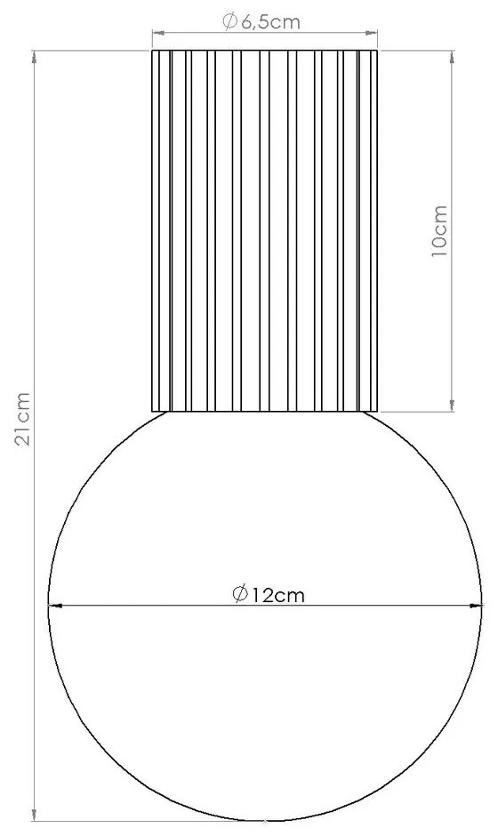 Plafoniera color crema con paralume in vetro ø 12 cm Orbital – Sollux