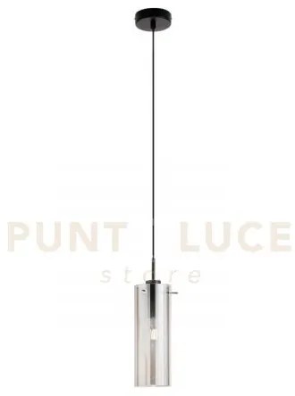 Lampadario a sospensione magic nera e fume' 1 luce attacco e27 10x1...