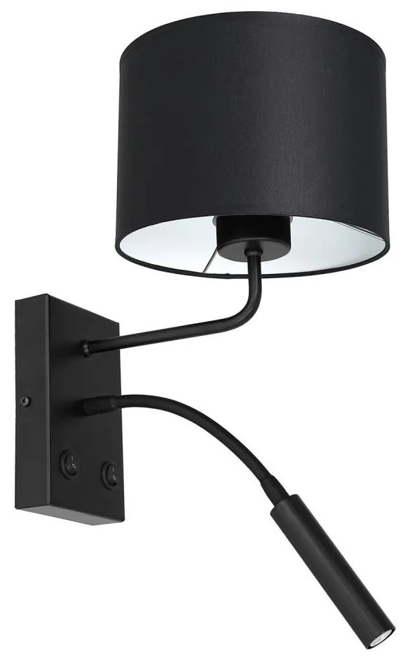 Lampada da parete ARDEN 1xE27/60W+1xG9/8W/230V nero/bianco