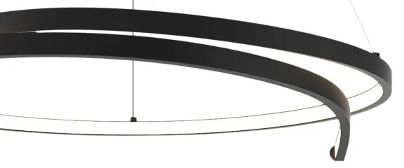 Lampadario LED a sospensione con filo LORENZO LED/35W/230V nero