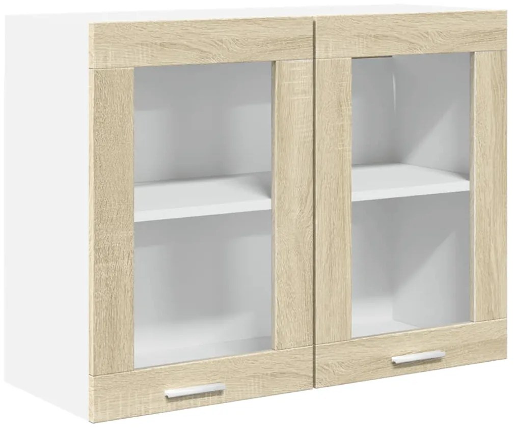 Set di mobili porta tv 7 pz rovere sonoma in truciolato