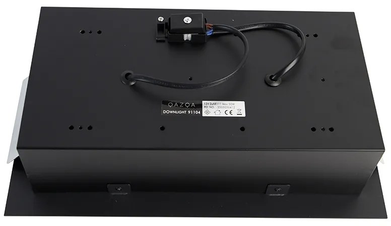 Faretto da incasso nero orientabile AR111 2 luci - Oneon