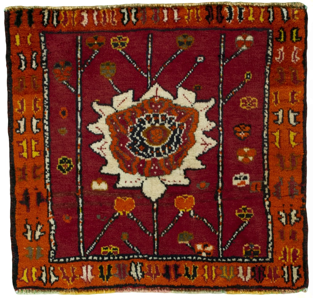 Shiraz Tappeto persiano 60 x 60 Rosso (Iran) Annodato A Mano