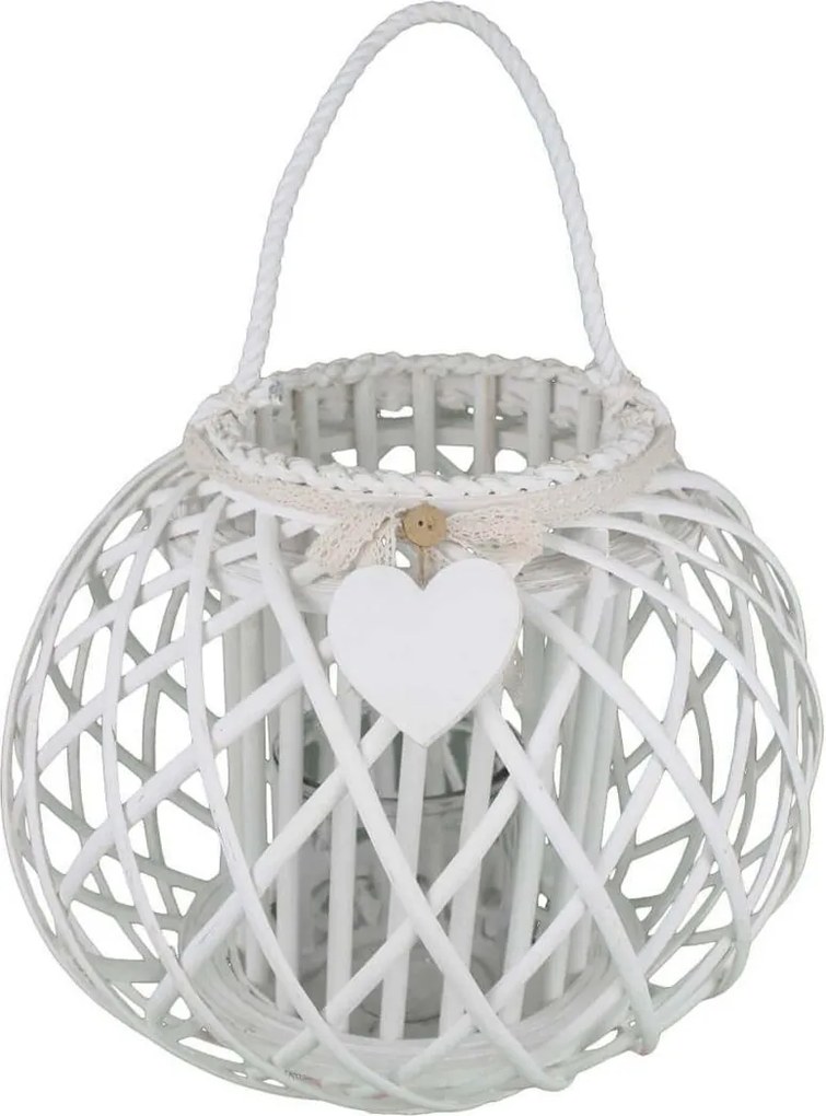 GISELE - lanterna in vimini tondo 20 x 32 cm