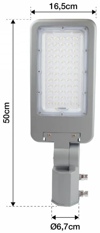 Armatura Stradale 65W Programmabile,1-10V,Classe II con driver Philips Colore Bianco Naturale 4.000K