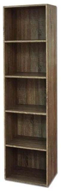 Libreria in legno 5 ripiani scaffale Noce L 40 x H 29 x H 172 cm