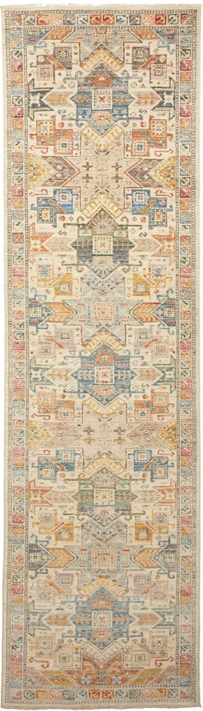 Samarkand Tappeto orientale 80 x 290 Grigio (Pakistan) Annodato A Mano