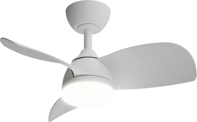 Ventilatore da soffitto LED Beach bianco, ø 71 cm silenzioso con telecomando INSPIRE
