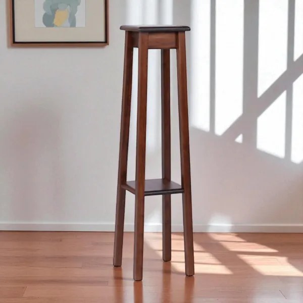 Colonna portavaso in legno arredo ingresso BIG H110 Noce