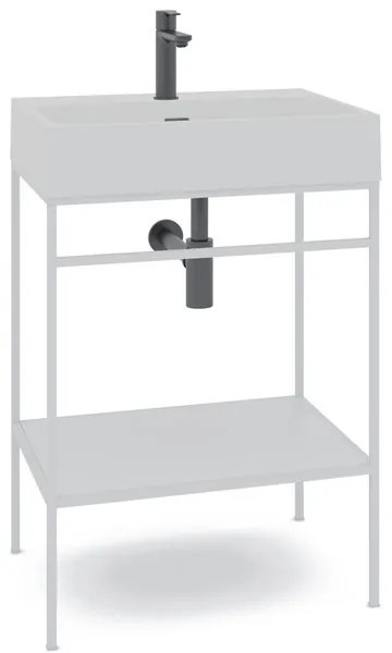 Mobile sottolavabo e lavabo Outline bianco L 60 x H 89 x P 45.5 cm 1 vasca