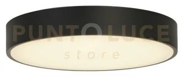 Palma led flush, policarbonato nero con diffusore bianco