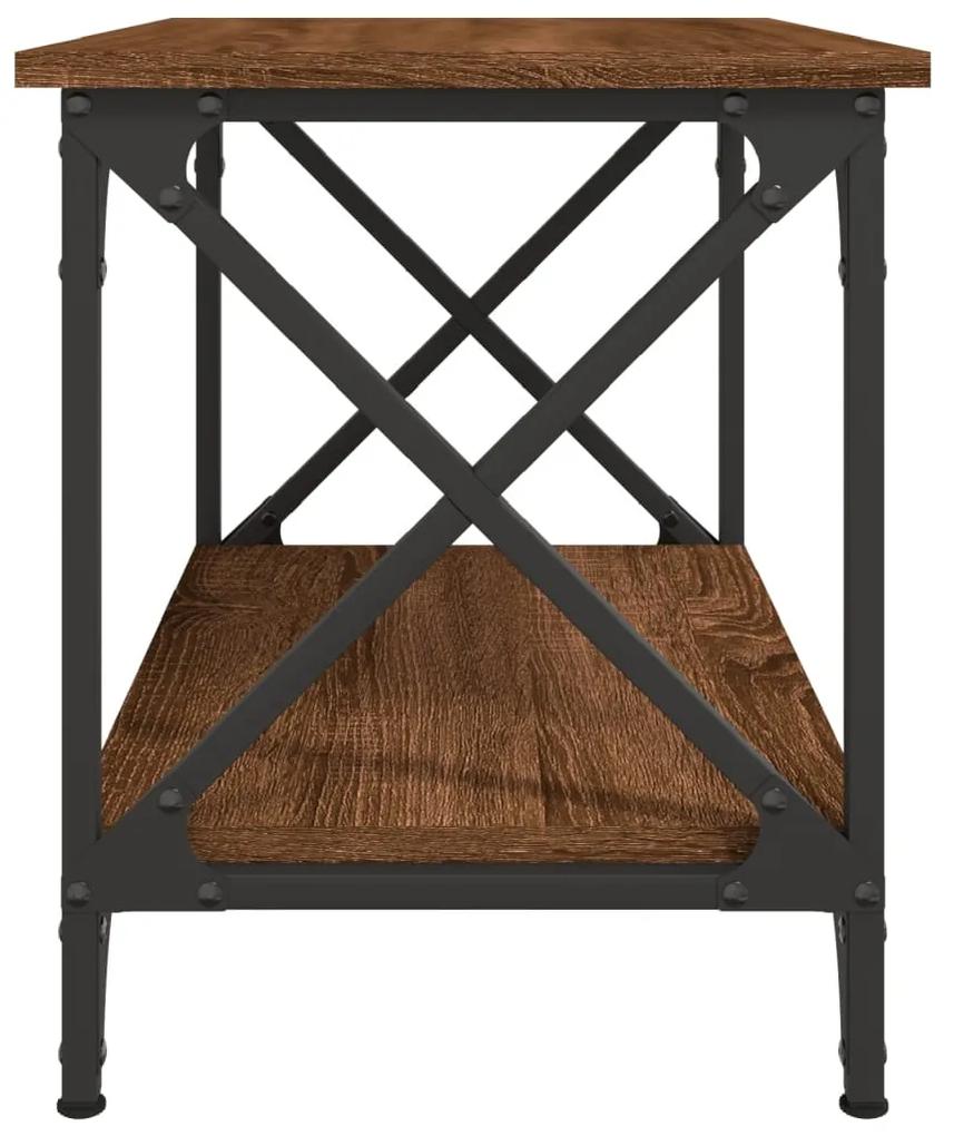 Tavolino rovere marrone 55x38x45 cm in legno multistrato