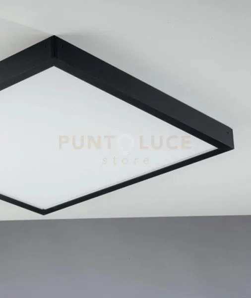 Struttura nera per pannello led 59,8x59,8x4,5cm in alluminio