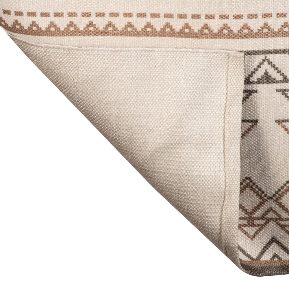 Tappeto da esterno bifacciale beige e marrone in plastica riciclata , 90 x 150 cm Afra - Green Decore