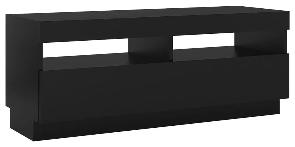 Mobile Porta TV con Luci LED Nero 100x35x40 cm