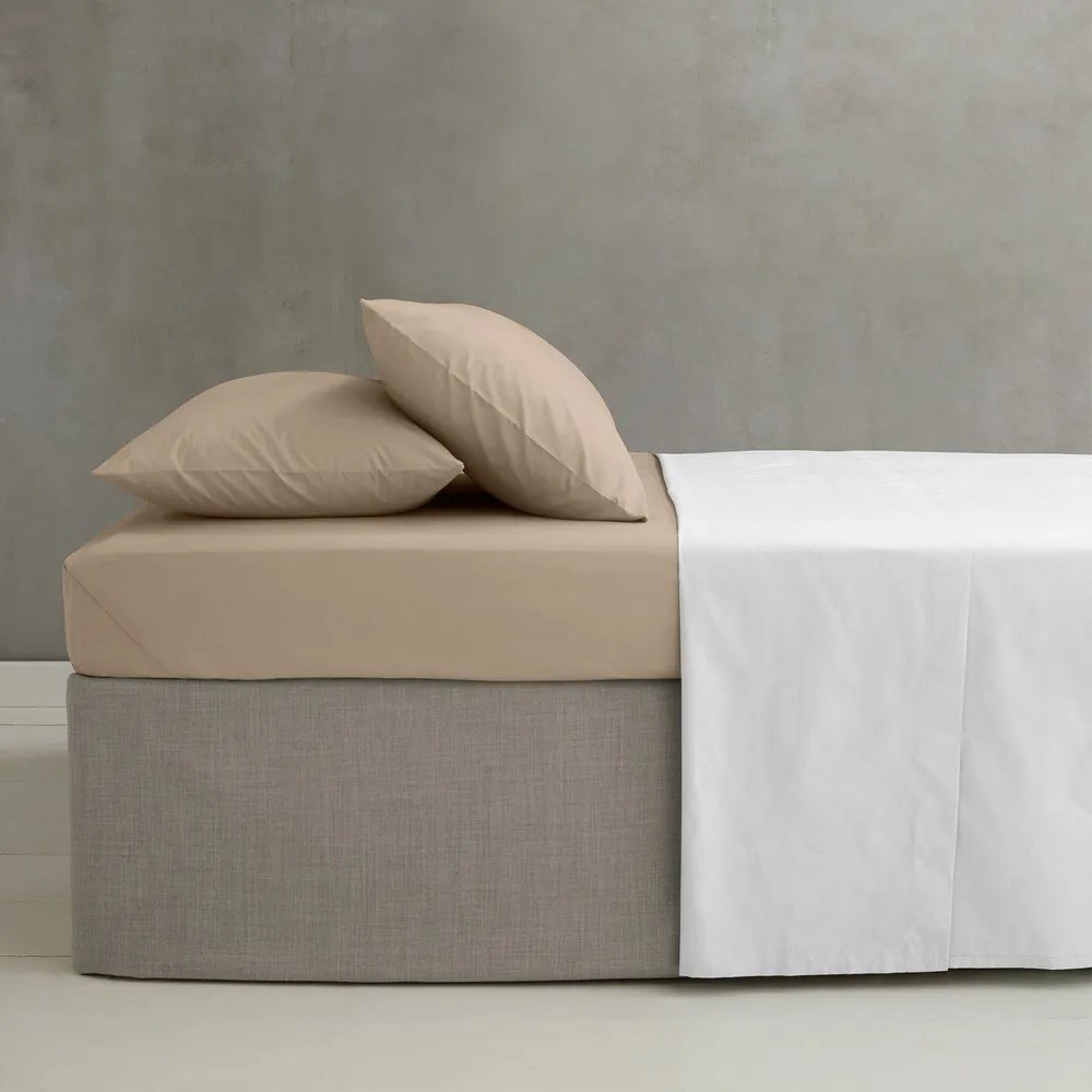 Lenzuolo con angoli marrone chiaro in percalle 90x190 cm Easy Iron Percale – Catherine Lansfield