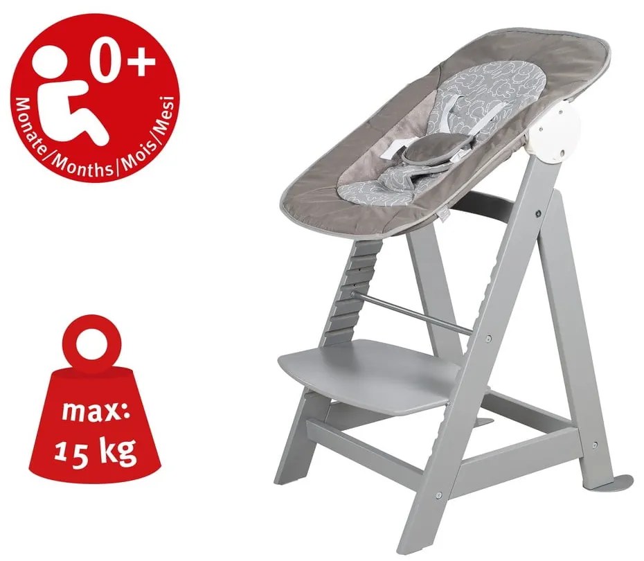 Seggiolone grigio tortora Miffy – Roba