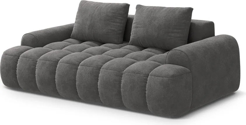 Divano grigio con rivestimento in velluto 200 cm Linz – Cosmopolitan Design