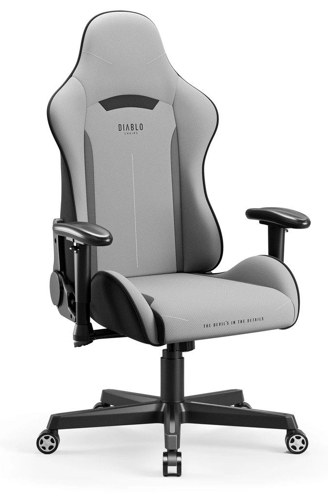 Poltrona da gaming in tessuto grigio Diablo X-Starter