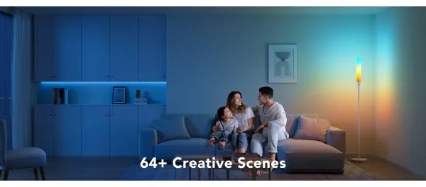 Govee - Lampada da terra dimmerabile a LED CYLINDER SMART RGBICWW 2200-6500K