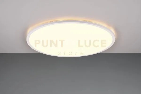 Scott plafoniera led bordo bianco anche retro-illuminata con teleco...