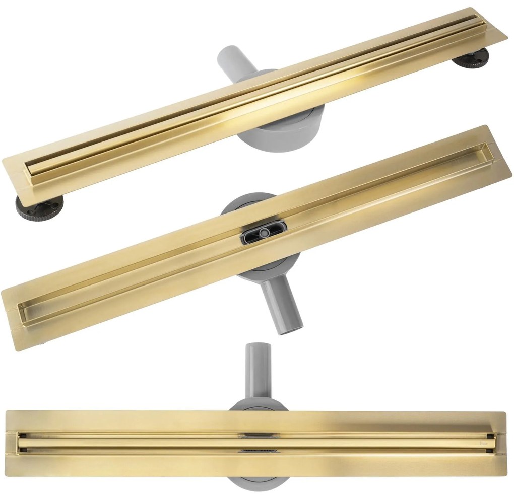 Scarico lineare REA Neox Slim pro Brush Gold 70