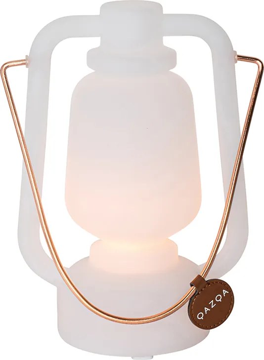 Lampada da tavolo ricaricabile 22 cm IP44 bianca - STORM Mini