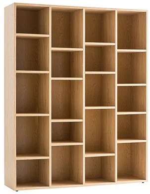 Libreria design in legno Quercia RYTHM