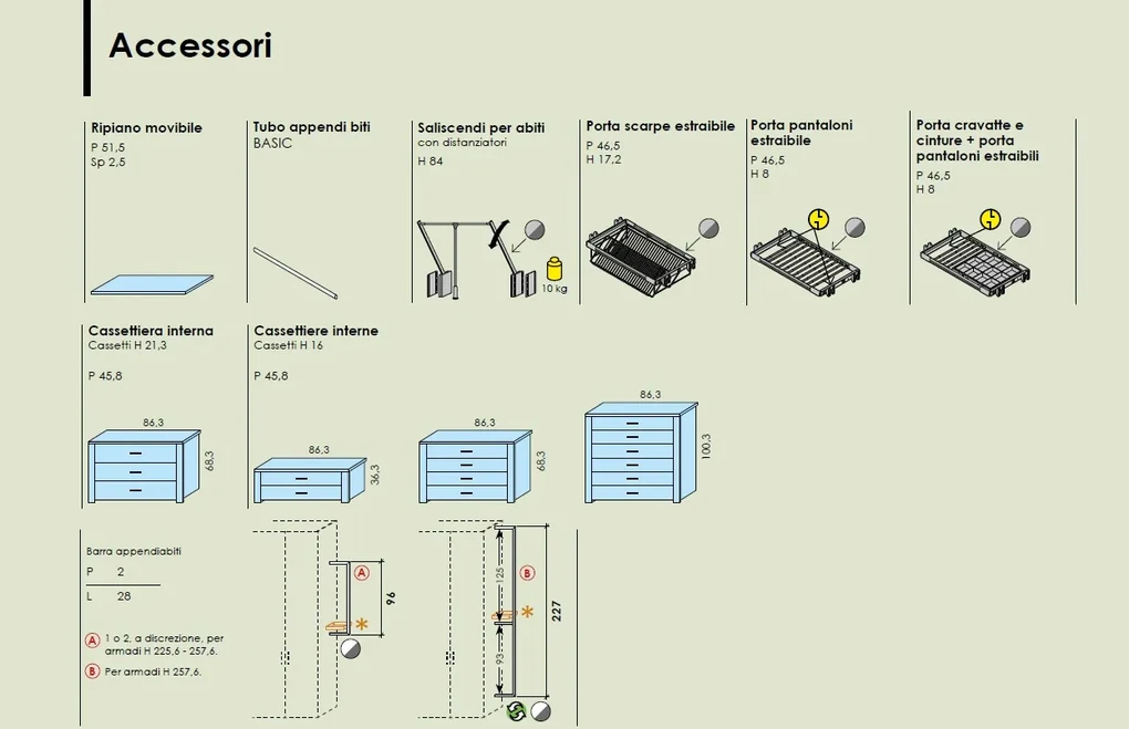 ACQUISTA ANCHE TU Armadio H. 240, 2 ante scorrevoli Bianco Laccato lucido