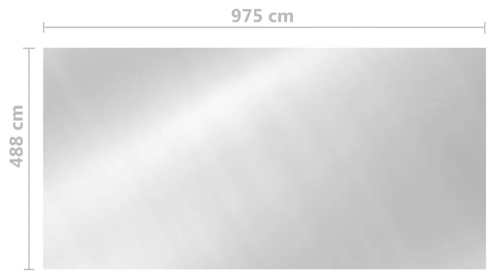 Copertura per Piscina Argento 975x488 cm in PE