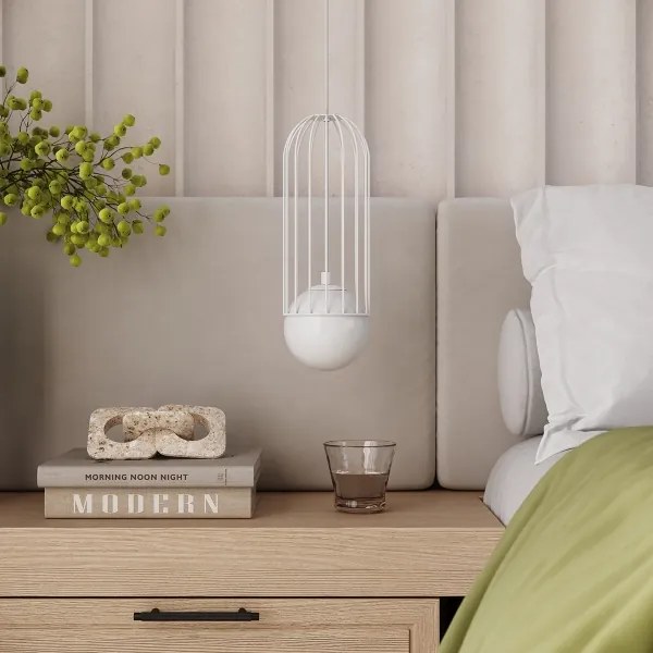 Sollux SL.1331 - Lampadario a sospensione con filo BRINA 1xG9/8W/230V bianco