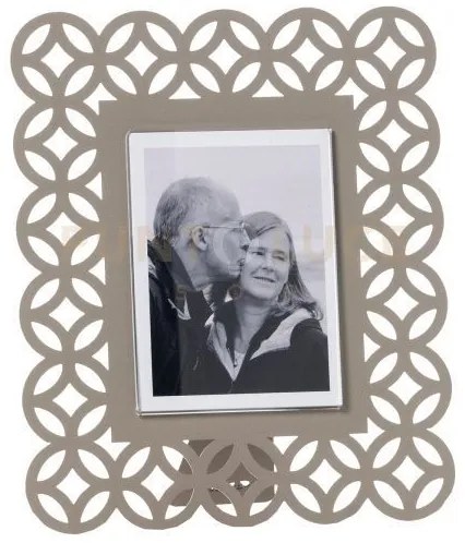 Portafoto di design zen piccolo sabbia in ferro e polimetilmetacril...